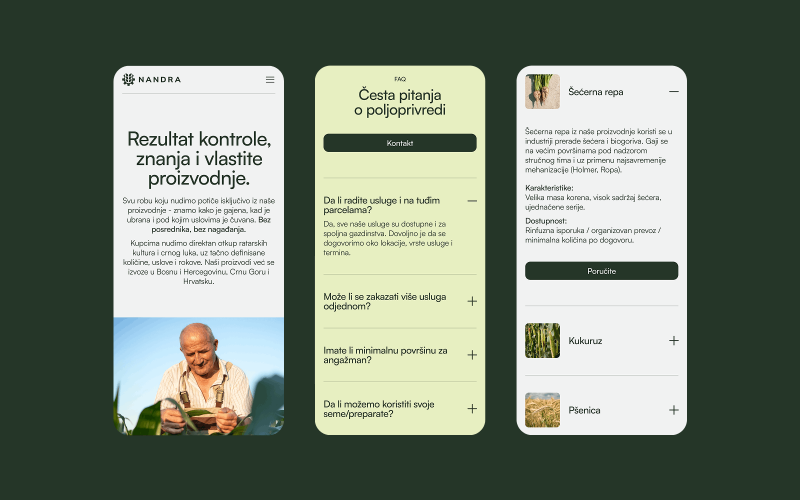 Nandra: Brand Identity & Website for B2B Agriculture screenshot 4