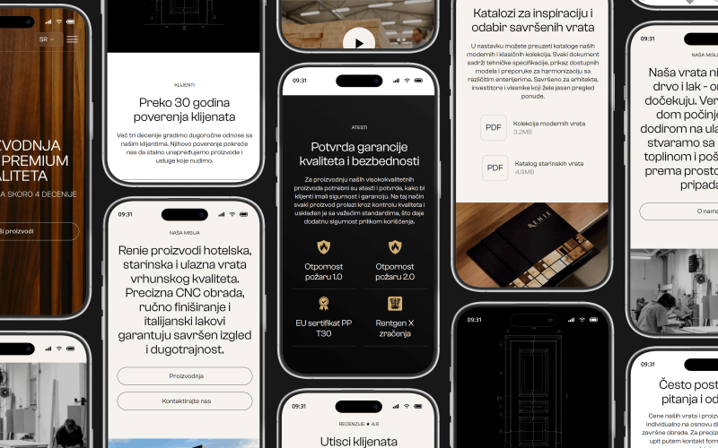 Renie: Website Redesign for Door Manufacturer screenshot 3