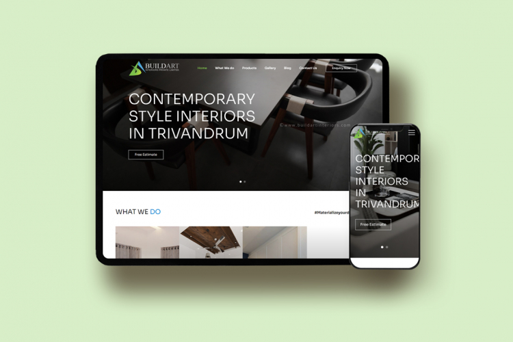 Buildart Interiors ( Wordpress Website) screenshot 4