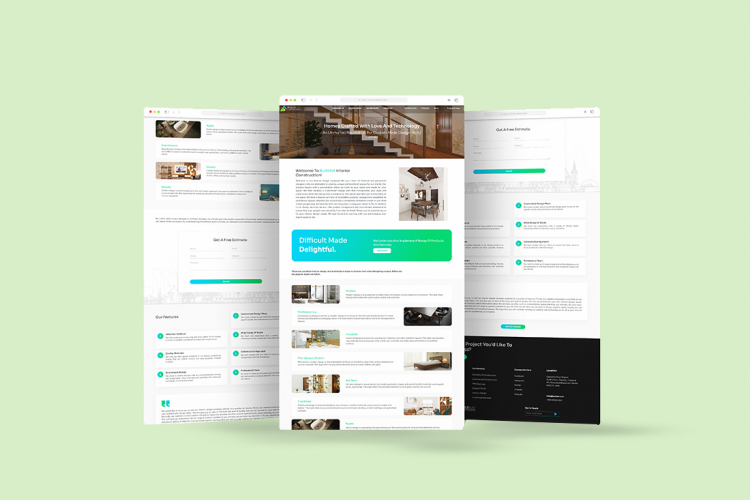 Buildart Interiors ( Wordpress Website) screenshot 1