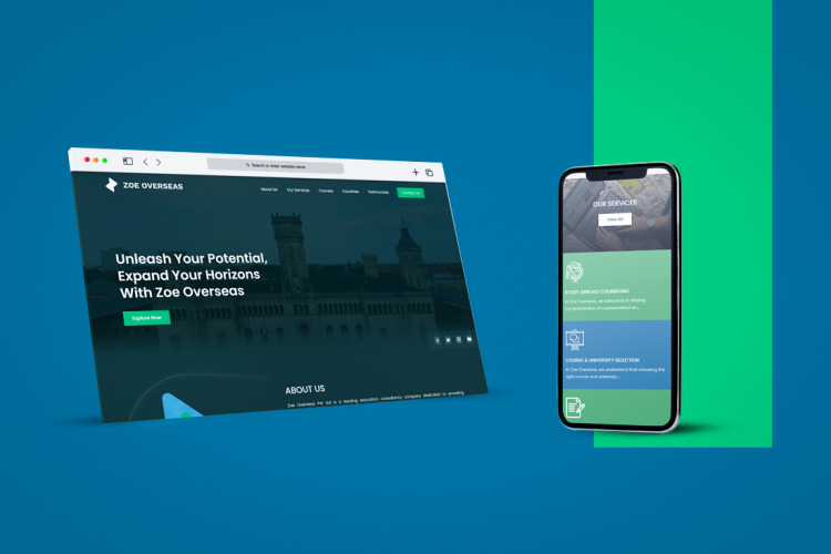 Website Developed for Education Consultancy screenshot 1