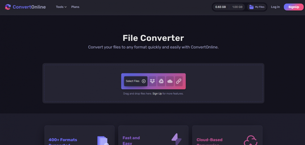 ConvertOnline – File Conversion & Optimization Platform screenshot 1