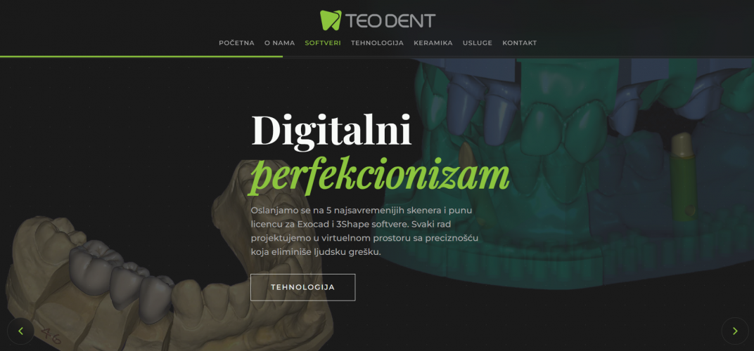 Teodent – Website screenshot 1