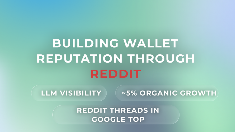 Crypto Wallet: Google TOP & LLM Visibility via Reddit screenshot 1
