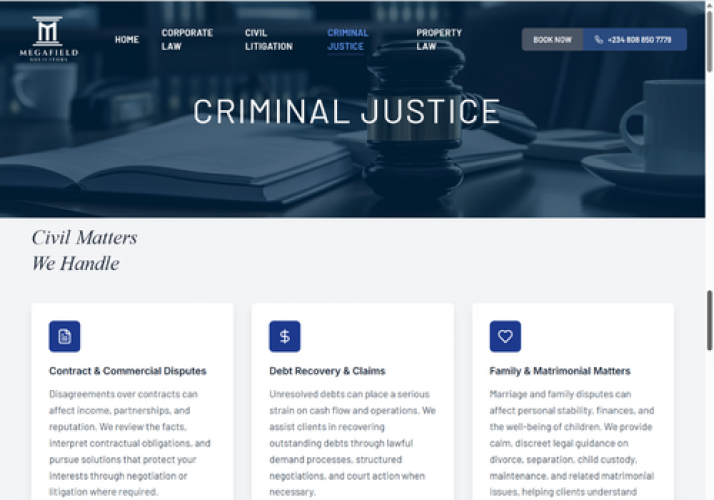 Professional Website for Full-Service Law Firm screenshot 2