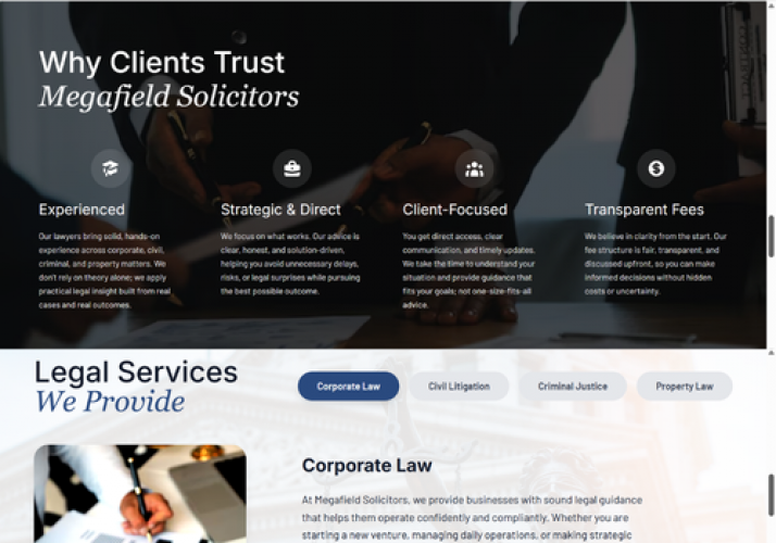 Professional Website for Full-Service Law Firm screenshot 1