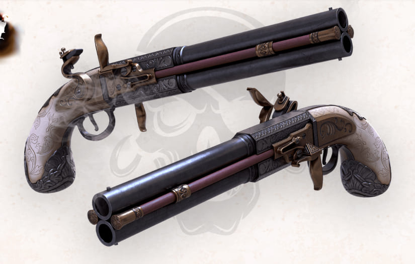 Flintlock Pistol 1750 | 3D Game-ready model screenshot 2