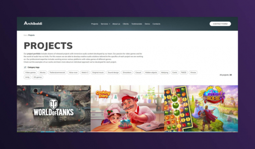 Archibaldi — Website Development screenshot 3