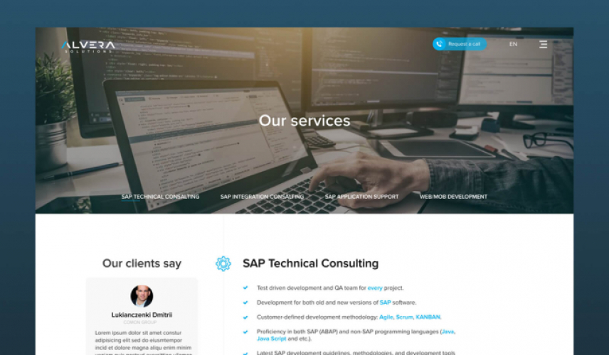Alvera Solutions — Website Development screenshot 2