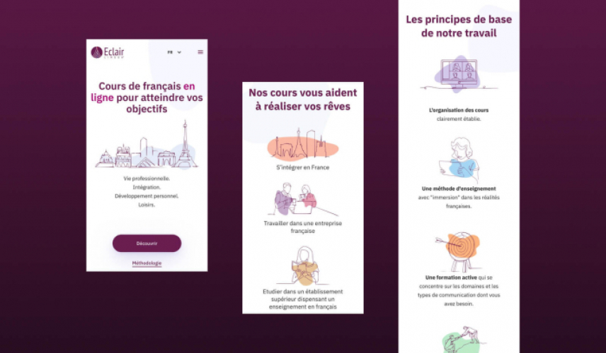 Eclair Lingua School — Website Development screenshot 1