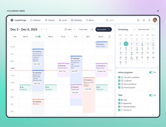 LeaderForge: E-Learning AI Assisted Coaching platform screenshot 5