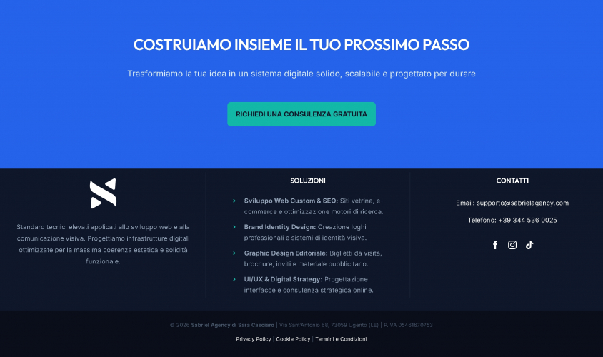 Sabriel Agency - Sito Web screenshot 4