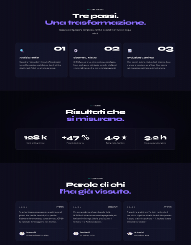AETHER - Landing Page App AI screenshot 3
