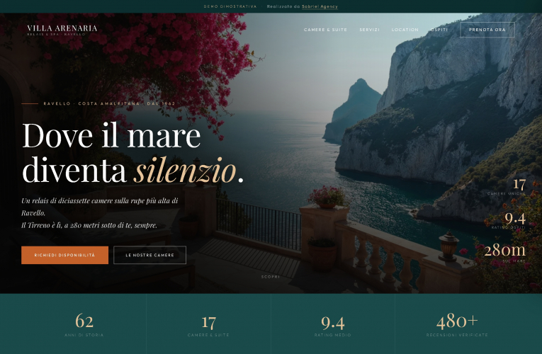 Villa Arenaria - Sito Web Relais & Spa screenshot 4