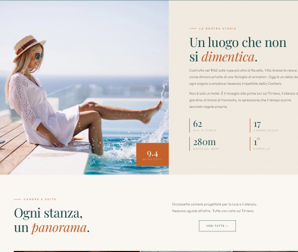 Villa Arenaria - Sito Web Relais & Spa screenshot 2
