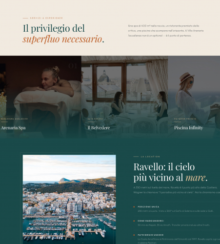 Villa Arenaria - Sito Web Relais & Spa screenshot 3