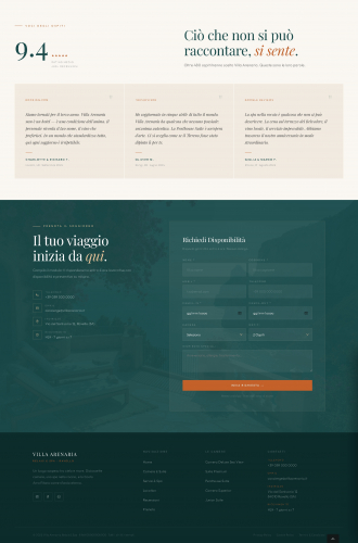 Villa Arenaria - Sito Web Relais & Spa screenshot 1