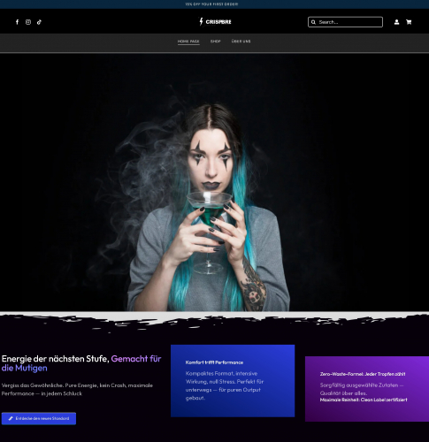 CrispBreak - Sito Web Energy Drink screenshot 1