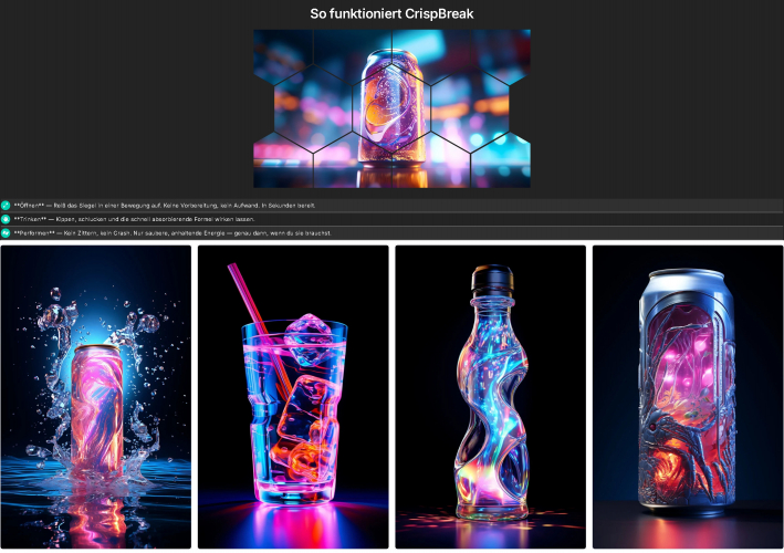 CrispBreak - Sito Web Energy Drink screenshot 3