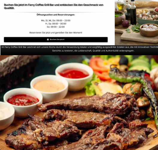 Farry Coffee Grill Bar - Sito Web Ristorante screenshot 1