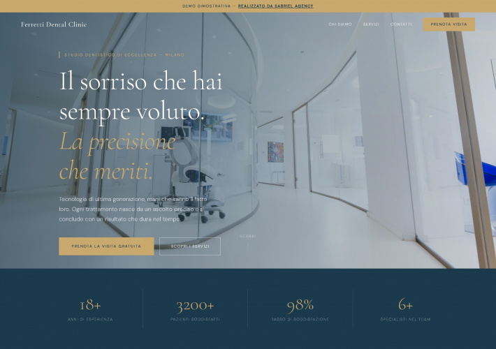 Ferretti Dental Clinic - Sito Web Studio Dentistico screenshot 2