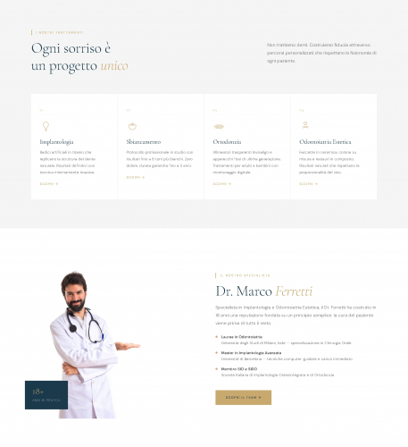 Ferretti Dental Clinic - Sito Web Studio Dentistico screenshot 1