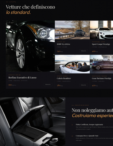 Velox Drive - Sito Web Noleggio Auto di Lusso screenshot 2