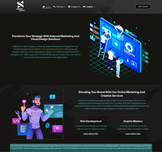 Sabriel Agency - Sito Web Prima Versione screenshot 1