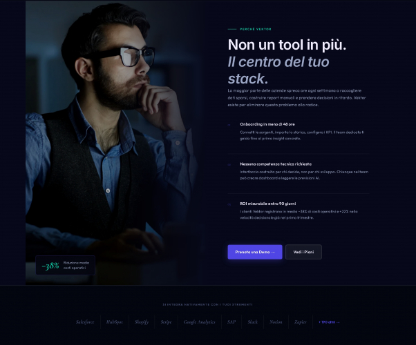Vektor - Piattaforma SaaS Business Intelligence e AI screenshot 2