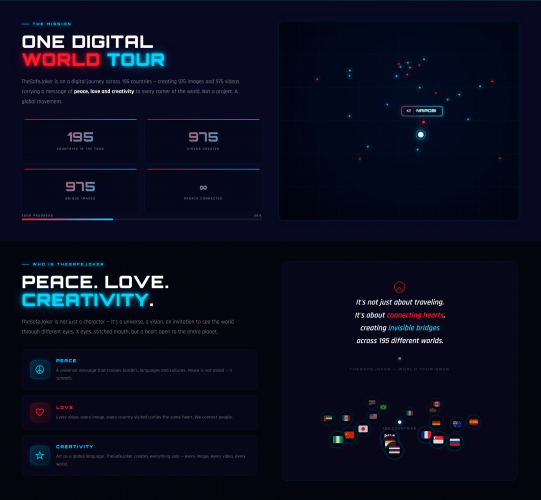 TheSafeJoker – Sito Web World Tour Peace & Love screenshot 3