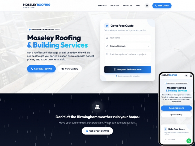 UK Roofer Website screenshot 1