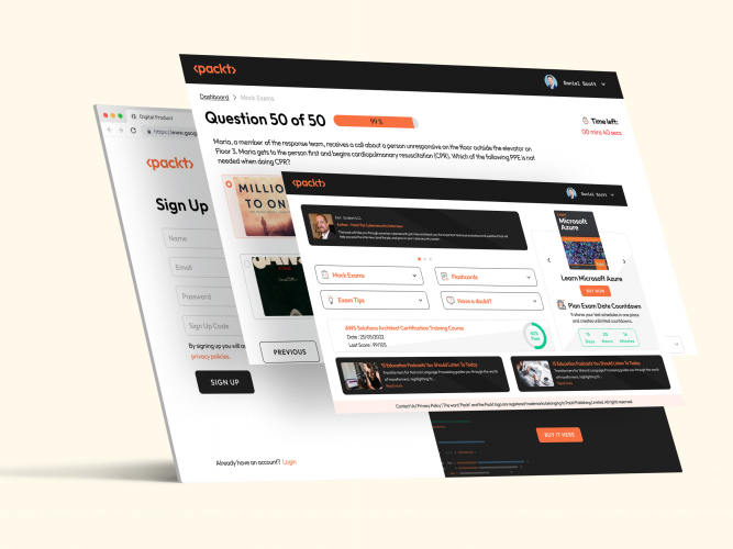 Packt Online book eShop UI UX design screenshot 3