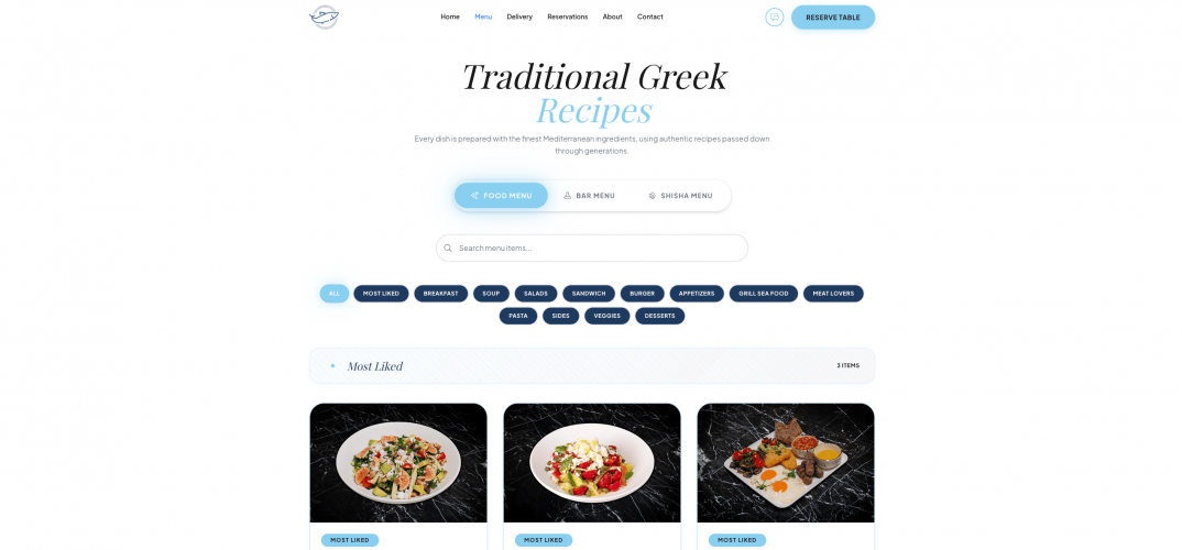 Tonos Greek Restaurant – Next.js Website with Online Reservations, Menu & WhatsApp Ordering screenshot 3