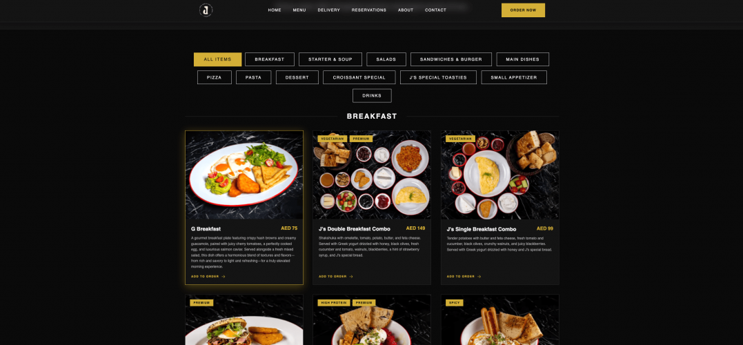 JPizza House – Authentic Italian Pizzeria Website with Online Ordering, Reservations & WhatsApp Integration screenshot 1