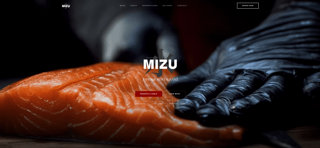 Mizu Restaurant – Premium Japanese Sushi Website with Omakase Reservations, Menu & WhatsApp Ordering screenshot 5