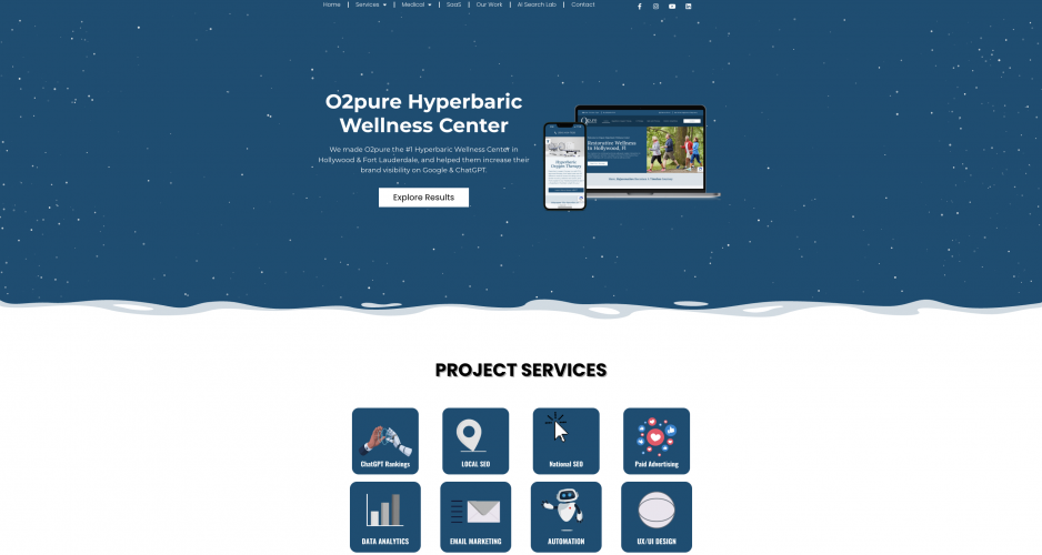 O2pure AI SEO Project + Web Design Project screenshot 1
