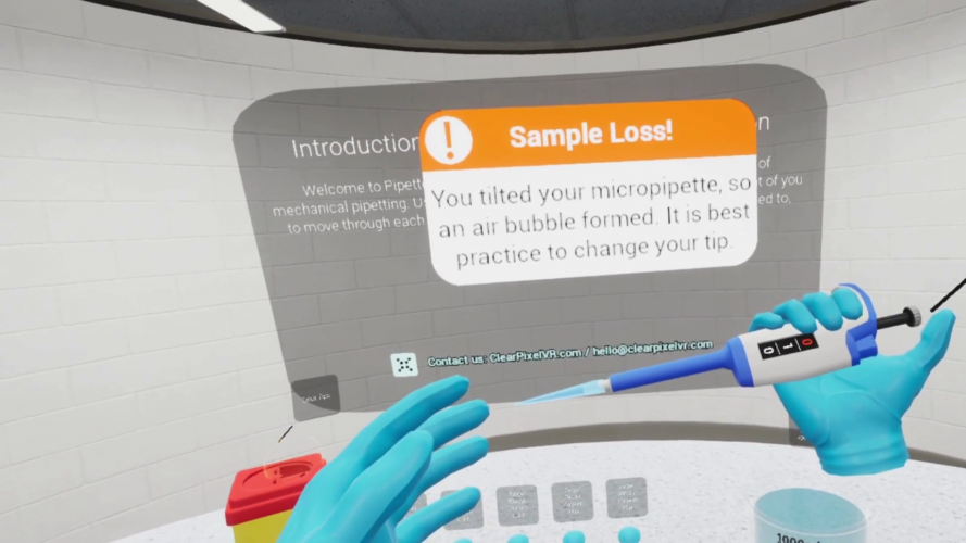 PipetteSim™ | VR Micropipette Training screenshot 1