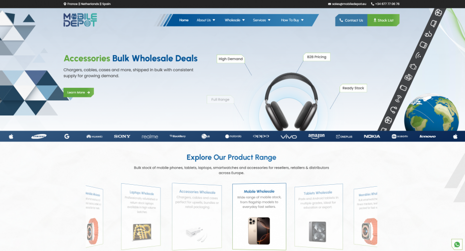 Mobile Depot Europe Wholesale Business Platform screenshot 1