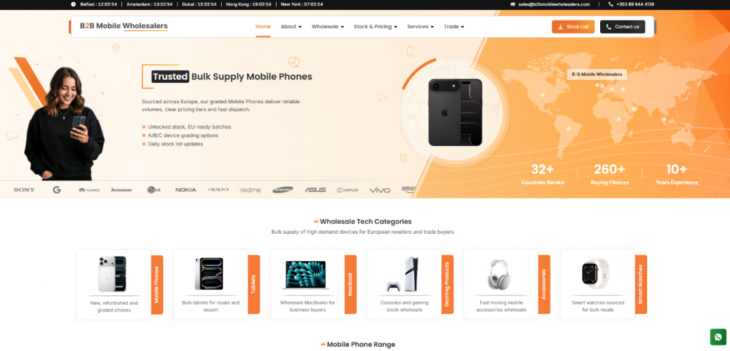 B2B Mobile Wholesalers – Wholesale Platform & Lead Generation System screenshot 1
