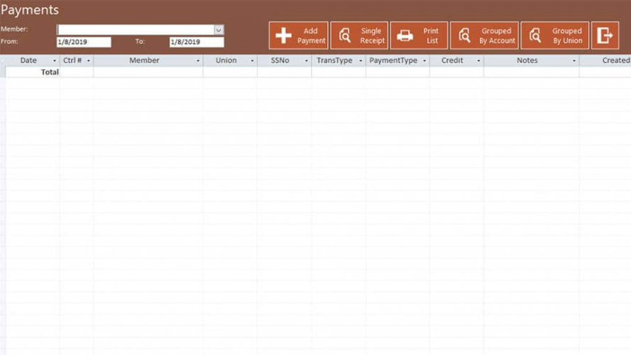 Labor Union Dues and Membership Management System screenshot 1