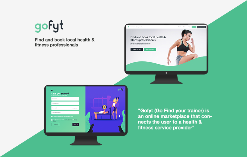 Gofyt: Fitness website screenshot 1