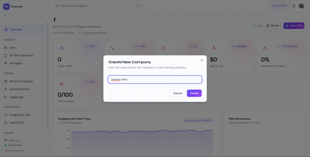 Churnova AI screenshot 2