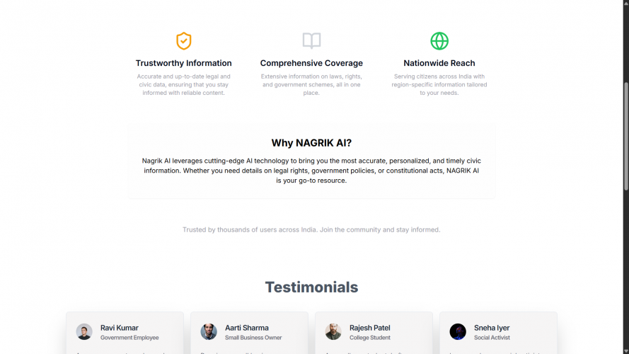 Nagrik AI – Civic Intelligence & Regulatory Assistant screenshot 3