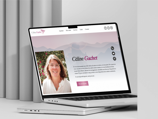 Digital Vitrine for Céline Gachet Hypnose: A Sensory and Therapeutic Experience screenshot 1