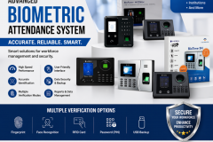 All-in-One Biometric Attendance Machine with Face, Fingerprint & Card Verification