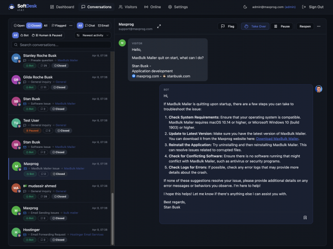 SoftDesk screenshot 1