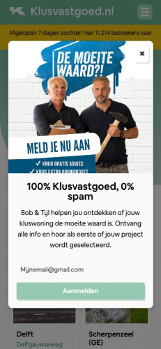 Klusvastgoed.nl — Fixer-Upper Real Estate Marketplace with 3 In-House AI Tools screenshot 1