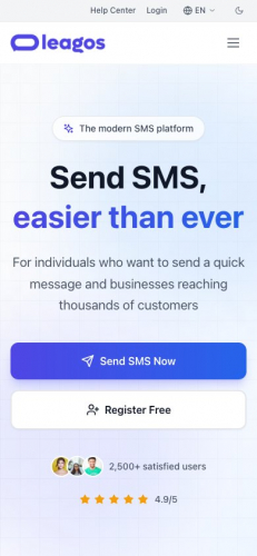 Leagos — SMS Platform with Zero Failed Payments and 99.9% Uptime screenshot 2