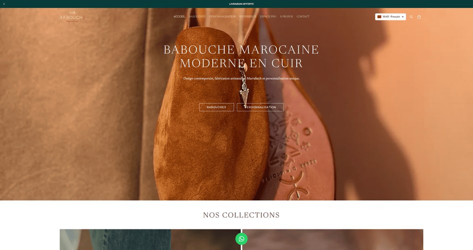 Air Babouche eCommerce Experience screenshot 1