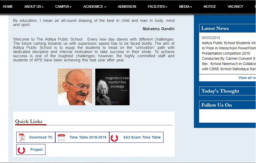 Aditya Public School screenshot 1